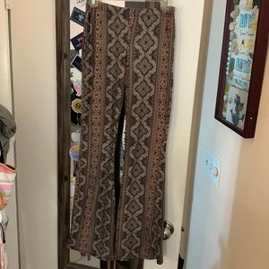 Boho, hippie, flare leg pants